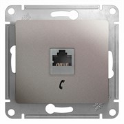 Glossa платина розетка телефонная RJ11 GSL001281T Glossa платина розетка телефонная RJ11 GSL001281T
