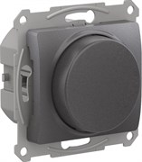 Glossa графит светорегулятор (диммер) повор-нажим, LED, RC, 400Вт, механизм GSL001323 Glossa графит светорегулятор (диммер) повор-нажим, LED, RC, 400Вт, механизм GSL001323