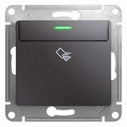Glossa графит выключатель карточный, сх.6, 10AX GSL001369 Glossa графит выключатель карточный, сх.6, 10AX GSL001369