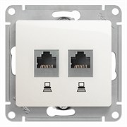 Glossa перламутр розетка 2-ая компьютерная RJ45+RJ45, кат.5E GSL000685KK Glossa перламутр розетка 2-ая компьютерная RJ45+RJ45, кат.5E GSL000685KK