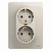 Glossa молочный розетка 2-ая с заземлением, (в сборе) GSL000924 Glossa молочный розетка 2-ая с заземлением, (в сборе) GSL000924