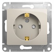 Glossa молочный розетка с заземлением, со шторками GSL000945 Glossa молочный розетка с заземлением, со шторками GSL000945