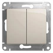 Glossa молочный переключатель 2-клавишный, сх.6, 10AX GSL000965 Glossa молочный переключатель 2-клавишный, сх.6, 10AX GSL000965