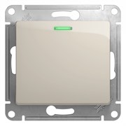 Glossa молочный переключатель 1-клавишный с подсветкой, сх.6а,10AX GSL000963 Glossa молочный переключатель 1-клавишный с подсветкой, сх.6а,10AX GSL000963
