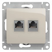 Glossa молочный розетка 2-ая RJ11+RJ45, кат.5E GSL000985 Glossa молочный розетка 2-ая RJ11+RJ45, кат.5E GSL000985