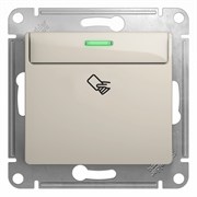 Glossa молочный выключатель карточный, сх.6, 10AX GSL000969 Glossa молочный выключатель карточный, сх.6, 10AX GSL000969