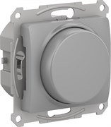 Glossa алюминий светорегулятор (диммер) повор-нажим, LED, RC, 400Вт, механизм GSL000323 Glossa алюминий светорегулятор (диммер) повор-нажим, LED, RC, 400Вт, механизм GSL000323