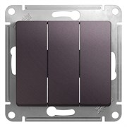 Glossa сиреневый туман выключатель 3-клавишный, сх.3, 10AX GSL001431 Glossa сиреневый туман выключатель 3-клавишный, сх.3, 10AX GSL001431