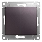 Glossa сиреневый туман переключатель 2-клавишный, сх.6,10AX GSL001465 Glossa сиреневый туман переключатель 2-клавишный, сх.6,10AX GSL001465