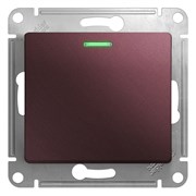 Glossa баклажановый выключатель 1-клавишный с подсветкой, сх.1а, 10AX GSL001113 Glossa баклажановый выключатель 1-клавишный с подсветкой, сх.1а, 10AX GSL001113