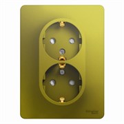 Glossa фисташковый розетка 2-ая с заземлением, со шторками (в сборе) GSL001026 Glossa фисташковый розетка 2-ая с заземлением, со шторками (в сборе) GSL001026