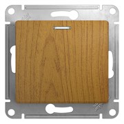 Glossa дерево дуб выключатель 1-клавишный с подсветкой, сх.1а, 10АХ GSL000513 Glossa дерево дуб выключатель 1-клавишный с подсветкой, сх.1а, 10АХ GSL000513