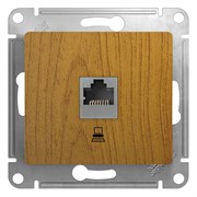 Glossa дерево дуб розетка компьютерная RJ45 кат.5E GSL000581K Glossa дерево дуб розетка компьютерная RJ45 кат.5E GSL000581K