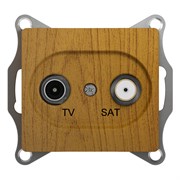Glossa дерево дуб розетка TV-SAT оконечная 1DB GSL000597 Glossa дерево дуб розетка TV-SAT оконечная 1DB GSL000597