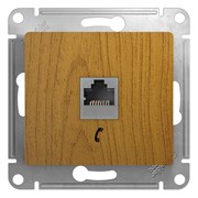 Glossa дерево дуб розетка телефонная RJ11 GSL000581T Glossa дерево дуб розетка телефонная RJ11 GSL000581T