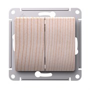 Systeme Electric Glossa Сосна Выключатель 2-клавишный, сх.5, 10АХ, механизм GSL001551 Systeme Electric Glossa Сосна Выключатель 2-клавишный, сх.5, 10АХ, механизм GSL001551