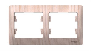 Systeme Electric Glossa Сосна Рамка 2-ая, горизонтальная GSL001502 Systeme Electric Glossa Сосна Рамка 2-ая, горизонтальная GSL001502