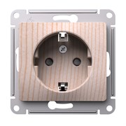 Systeme Electric Glossa Сосна Розетка с заземлением со шторками, 16А, механизм GSL001545 Systeme Electric Glossa Сосна Розетка с заземлением со шторками, 16А, механизм GSL001545
