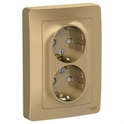 Blanca внутренняя титан розетка 2-ая с заземлением, со шторками, 16А, 250В BLNRS001124 Blanca внутренняя титан розетка 2-ая с заземлением, со шторками, 16А, 250В BLNRS001124