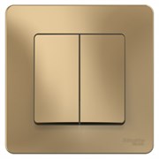 Blanca внутренняя титан переключатель 2-клавишный, 10А, 250B BLNVS106604 Blanca внутренняя титан переключатель 2-клавишный, 10А, 250B BLNVS106604