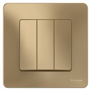 Blanca внутренняя титан выключатель 3-клавишный, 10А, 250B BLNVS100504 Blanca внутренняя титан выключатель 3-клавишный, 10А, 250B BLNVS100504