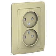 Blanca внутренняя бежевый розетка 2-ая без заземления со шторками, 16А, 250В BLNRS000127