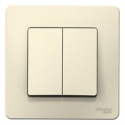Blanca внутренняя молочная выключатель 2-клавишный, 10А, 250B BLNVS010502 Blanca внутренняя молочная выключатель 2-клавишный, 10А, 250B BLNVS010502
