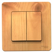 Blanca внутренняя ясень выключатель 2-клавишный, 10А, 250B BLNVS010505 Blanca внутренняя ясень выключатель 2-клавишный, 10А, 250B BLNVS010505