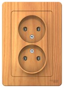 Blanca внутренняя ясень розетка 2-ая без заземления без шторок, 16А, 250В BLNRS000025 Blanca внутренняя ясень розетка 2-ая без заземления без шторок, 16А, 250В BLNRS000025