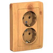 Blanca внутренняя ясень розетка 2-ая с заземлением, без шторок, 16А, 250В BLNRS001025 Blanca внутренняя ясень розетка 2-ая с заземлением, без шторок, 16А, 250В BLNRS001025