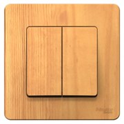 Blanca внутренняя ясень переключатель 2-клавишный, 10А, 250B BLNVS106605 Blanca внутренняя ясень переключатель 2-клавишный, 10А, 250B BLNVS106605