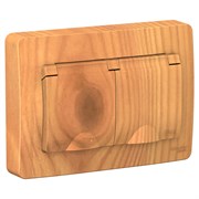 Blanca внутренняя ясень розетка 2-ая с заземлением, IP44 со шторками, 16А, 250В BLNRS441125 Blanca внутренняя ясень розетка 2-ая с заземлением, IP44 со шторками, 16А, 250В BLNRS441125