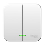 Blanca наружняя белый выключатель 2-клавишный с подсветкой, 6А, 250В BLNVA065101 Blanca наружняя белый выключатель 2-клавишный с подсветкой, 6А, 250В BLNVA065101