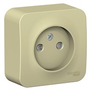 Blanca наружняя бежевый розетка без заземления со шторками, изолированная пластина 16А, 250В BLNRA001117