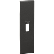 BTicino Living now чёрный лицевая панель для разьемов передачи данных USB 1 мод KG10P