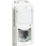 BTicino Living now белый розетка телефонная RJ11 1 мод KW4258RJ11