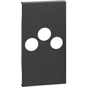 BTicino Living now чёрный лицевая панель для розеток TV-R-SAT 2 мод KG26M2