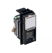 BTicino Living now чёрный розетка компьютерная RJ45 cat5e UTP 1 мод KG4279C5E
