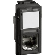 BTicino Living now чёрный розетка компьютерная RJ45 cat6 STP 1 мод KG4279C6S