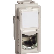 BTicino Living now песочный розетка компьютерная RJ45 cat6a UTP 1 мод KM4279C6A