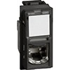 BTicino Living now чёрный розетка компьютерная RJ45 cat6a STP 1 мод KG4279C6AS