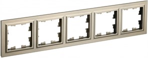 IEK Brite Base шампань рамка 5 мест BR-M52-K37