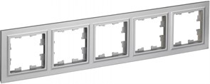 IEK Brite Base алюминий рамка 5 мест BR-M52-K47
