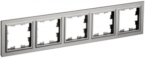 IEK Brite Base сталь рамка 5 мест BR-M52-K46