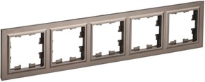 IEK Brite Base тёмная бронза  рамка 5 мест BR-M52-K45