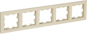 IEK Brite Base бежевый рамка 5 мест BR-M52-K10 IEK Brite Base бежевый рамка 5 мест BR-M52-K10