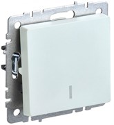 IEK Brite Base жемчуг выключатель 1-клавишный, проходной с индикацией 10А BR-V12-1-10-K36