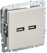 IEK Brite Base бежевый розетка USB A+A 3,1А BR-U21-D31-K10 IEK Brite Base бежевый розетка USB A+A 3,1А BR-U21-D31-K10
