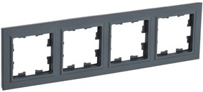 IEK Brite Base графит рамка 4 места BR-M42-K53