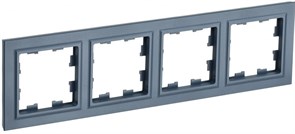 IEK Brite Base маренго рамка 4 места BR-M42-K35